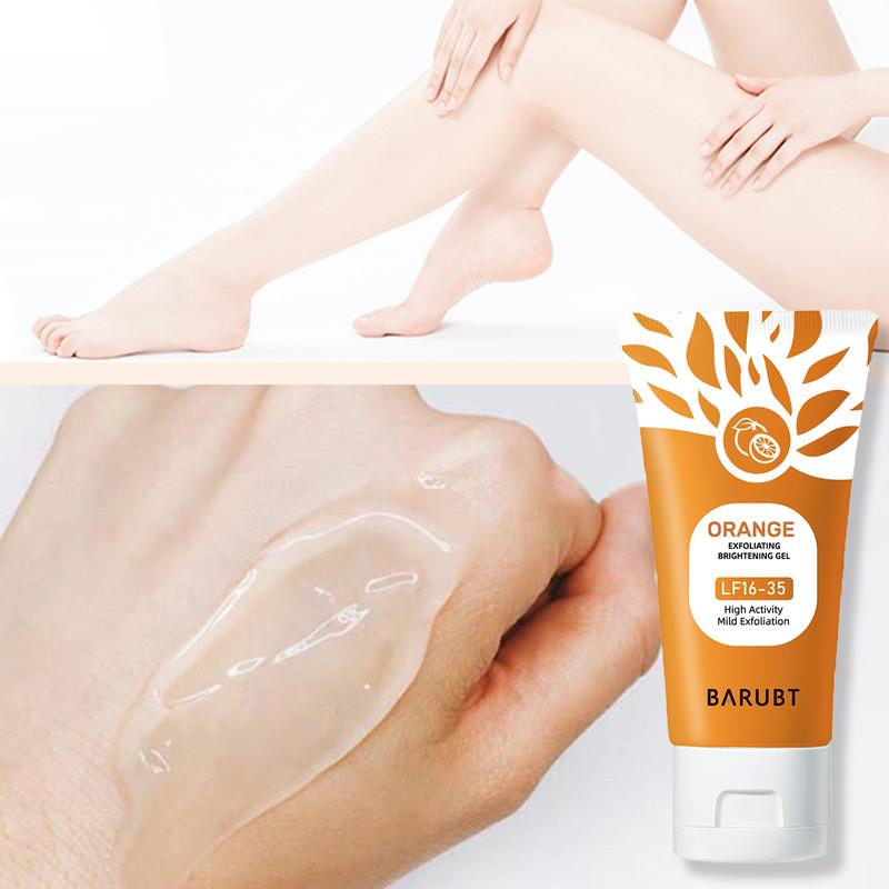 orange scented exfoliator clear gel