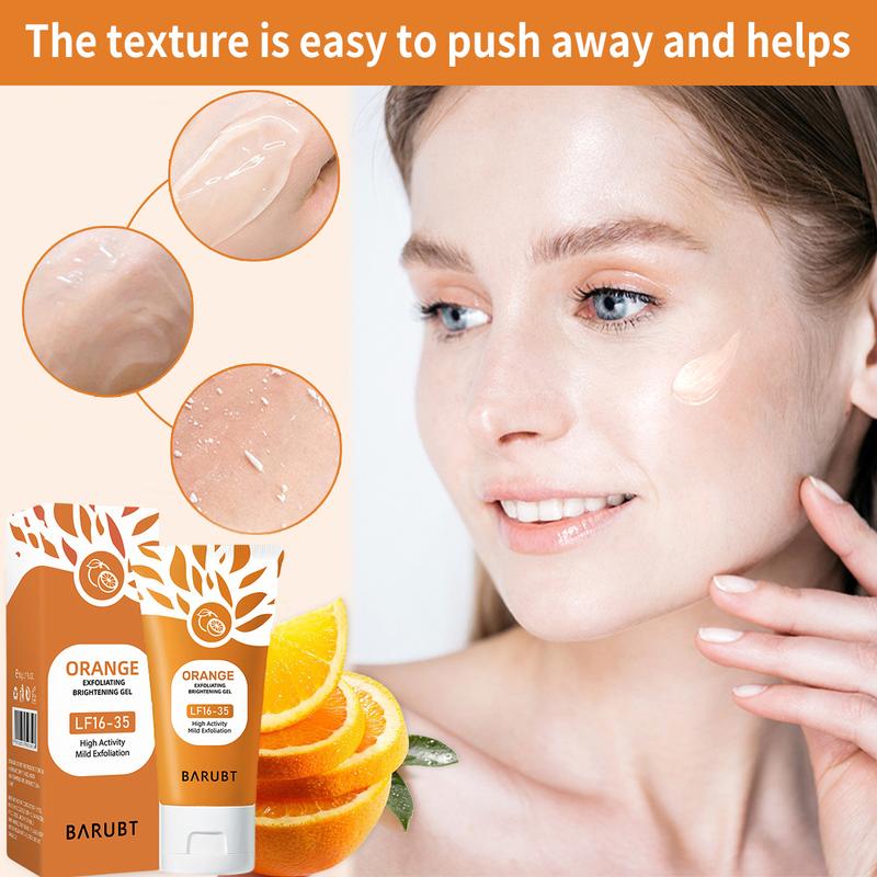 orange scented exfoliator clear gel