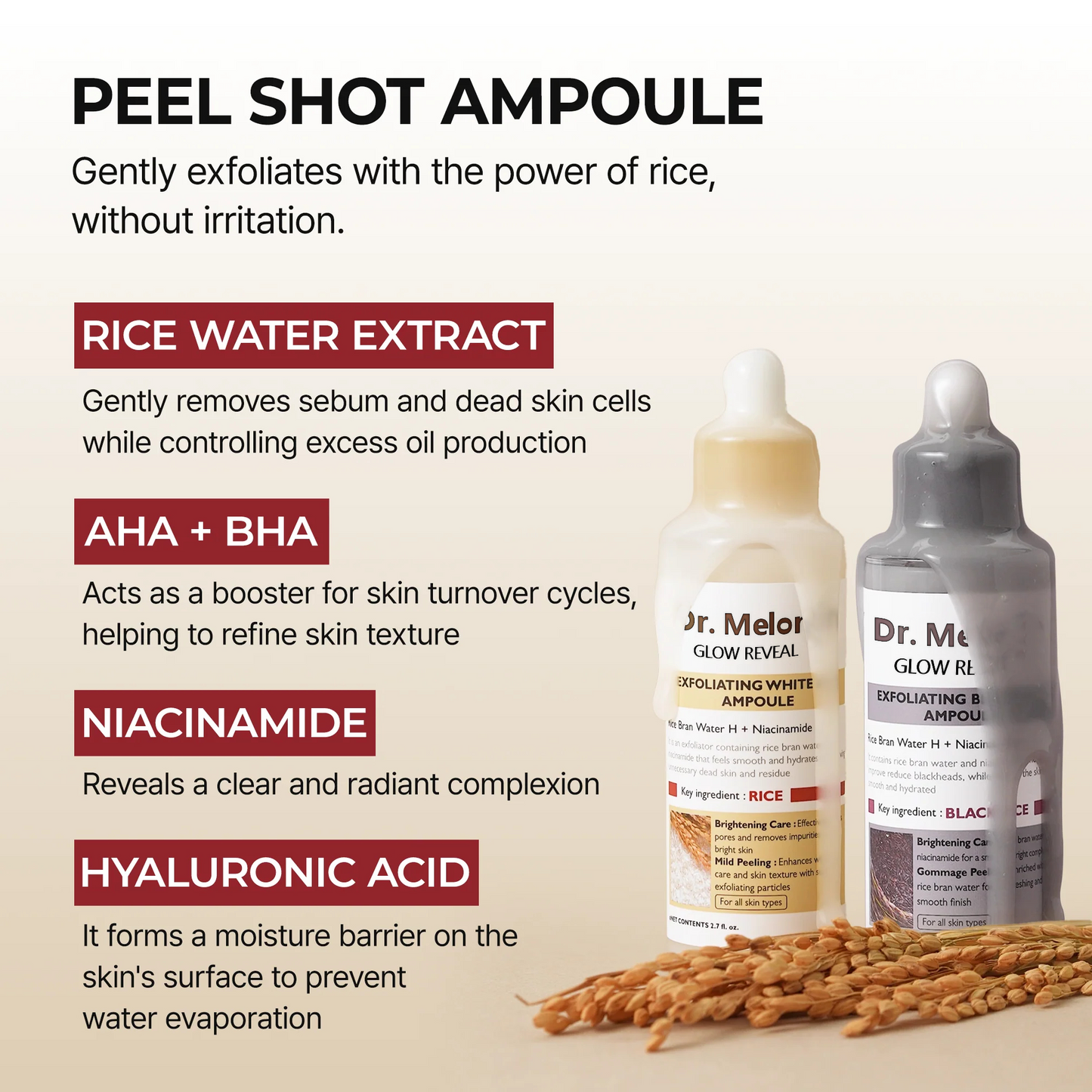 Letzte 3 Stunden: 50 % RABATT🔥 Sanftes Peeling Glow Rice Ampoule – Geeignet für alle Hauttypen