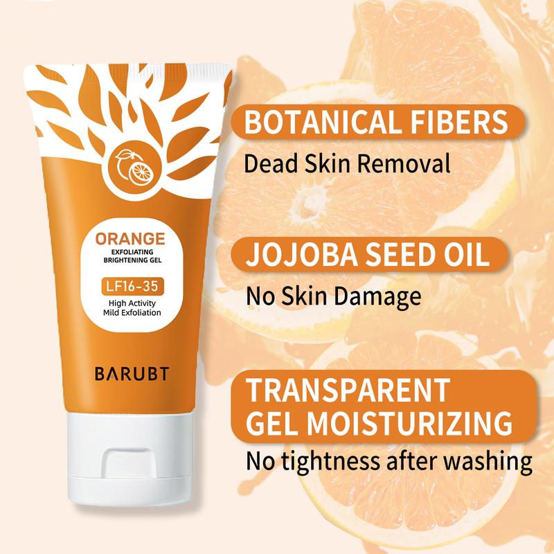 orange scented exfoliator clear gel