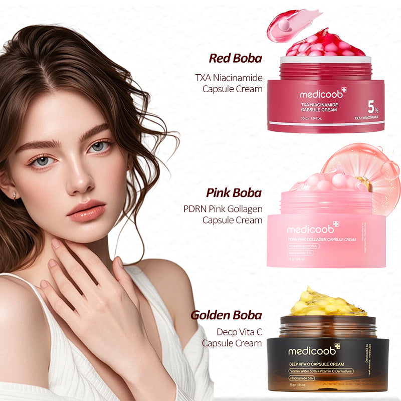 🔥 Zeitlich begrenztes Angebot – Virales Boba-Kapsel-Creme-Set für unebene Haut