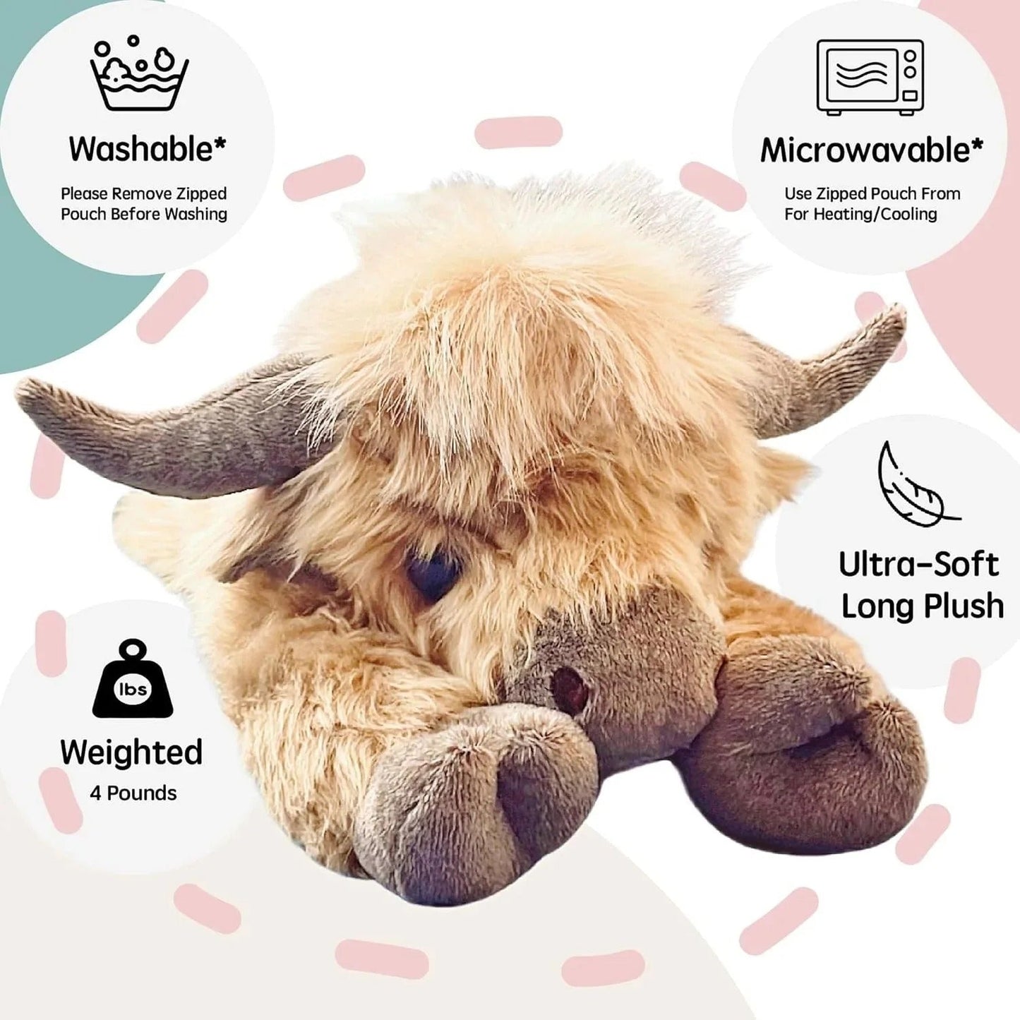 Cute Cartoon Highland Cow Plüschtier - Heiße Aktion 50% Rabatt 🔥