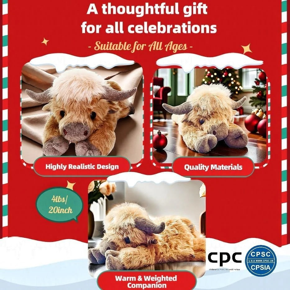 Cute Cartoon Highland Cow Plüschtier - Heiße Aktion 50% Rabatt 🔥