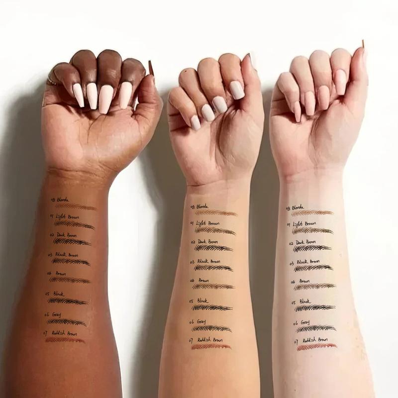 Haarähnlich gebogener Augenbrauenstift – 2-in-1 Microblading & wasserfestes Finish