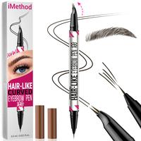 Haarähnlich gebogener Augenbrauenstift – 2-in-1 Microblading & wasserfestes Finish
