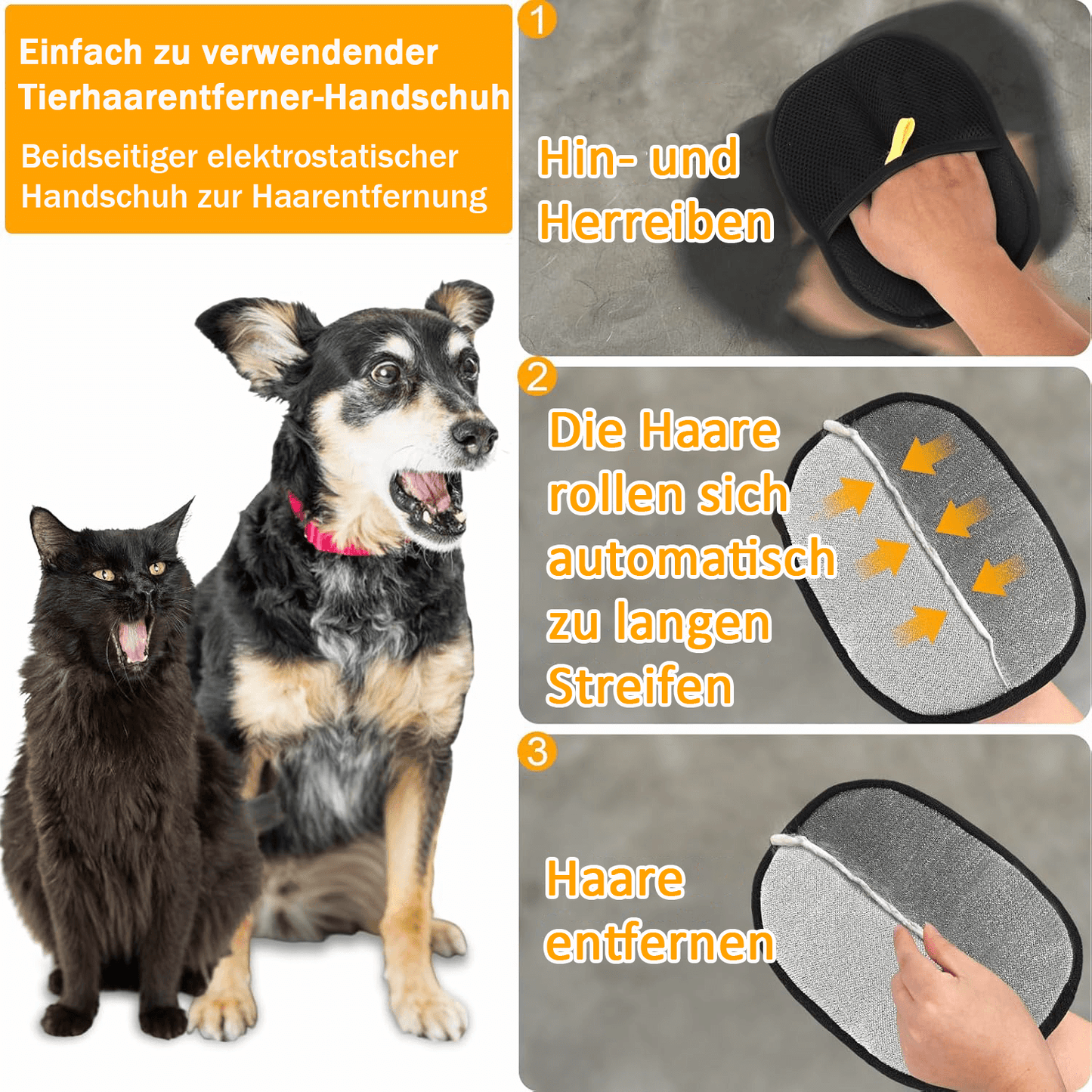 ✨Last Day Promotion 49% OFF - Pet hair remover Electrostatic gloves