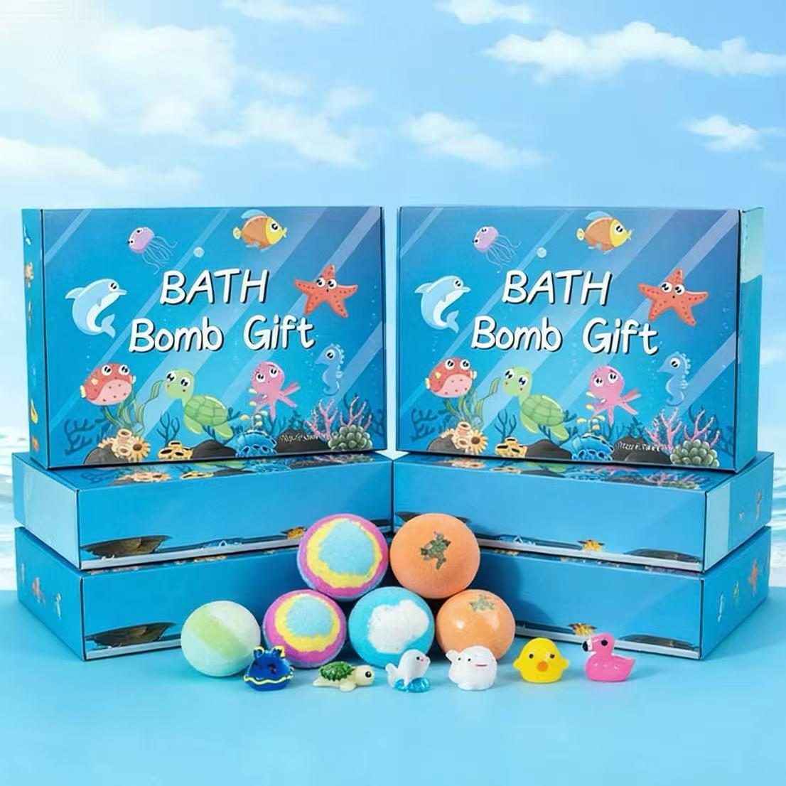 Kids Surprise Bath Bomb Gift Set – 12 Pack with Hidden Toys