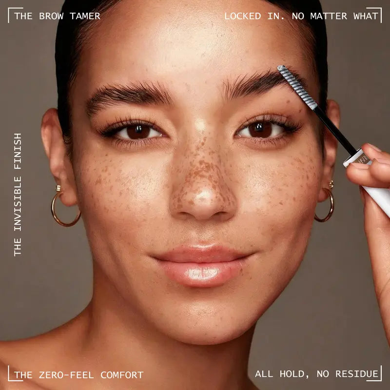 HERGLW 2-in-1 Dual Brush Clear Brow Gel: Brow Tamer, 24H Fluffy Lift