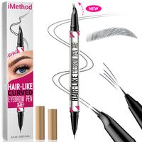 Haarähnlich gebogener Augenbrauenstift – 2-in-1 Microblading & wasserfestes Finish