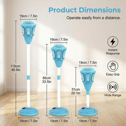 LED Street Lamp Bubble Machine – Rechargeable Tornado Blower with Remote