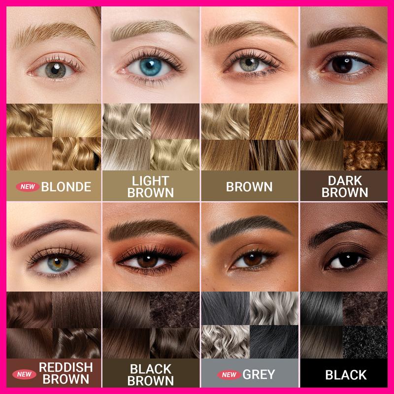 Haarähnlich gebogener Augenbrauenstift – 2-in-1 Microblading &amp; wasserfestes Finish