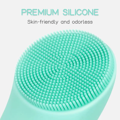 Vibrating Facial Cleansing Brush - Silicone Face Scrubber for Women & Men
