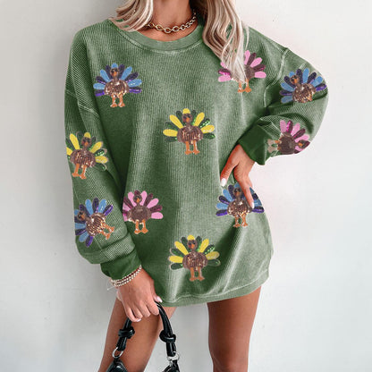 Oversized Thanksgiving Day Sweatshirt