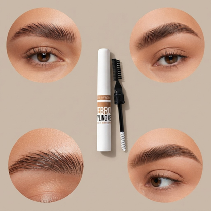 HERGLW 2-in-1 Dual Brush Clear Brow Gel: Brow Tamer, 24H Fluffy Lift