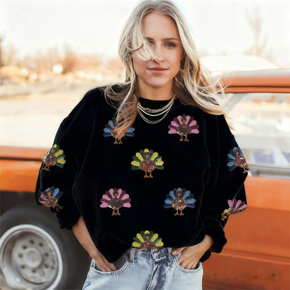 Oversized Thanksgiving Day Sweatshirt