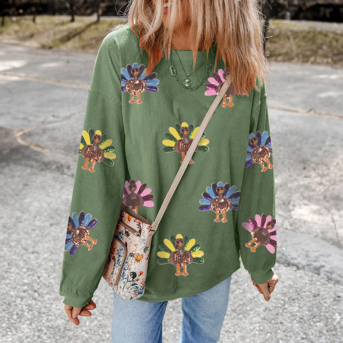 Oversized Thanksgiving Day Sweatshirt