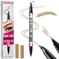 Haarähnlich gebogener Augenbrauenstift – 2-in-1 Microblading &amp; wasserfestes Finish