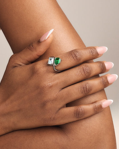 Herglw Birthstone Ring - Silver