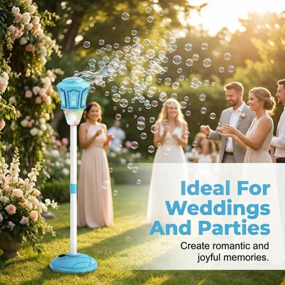 LED Street Lamp Bubble Machine – Rechargeable Tornado Blower with Remote