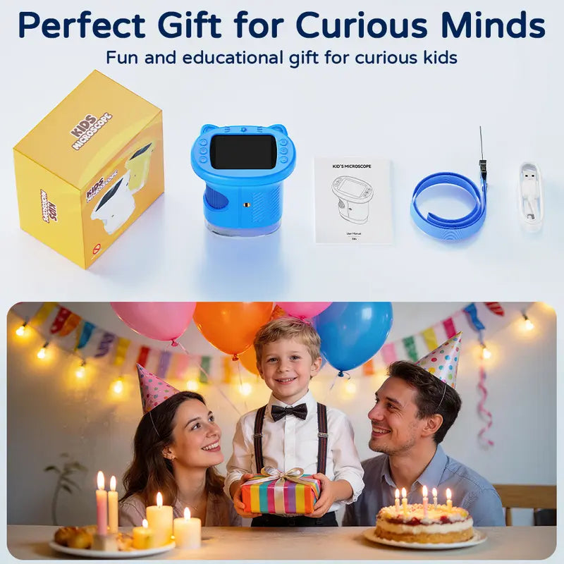 1000X Digital Microscope for Kids: 4K Screen & Real Science Explorer