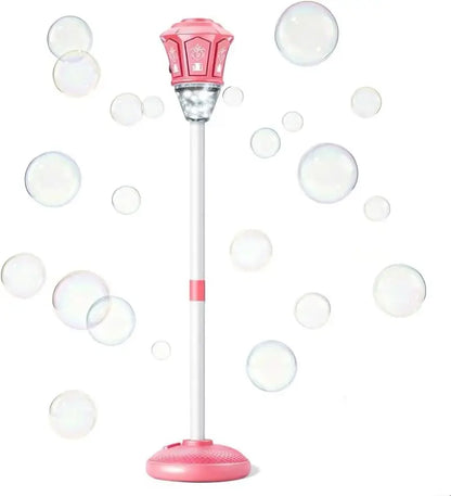 LED Street Lamp Bubble Machine – Rechargeable Tornado Blower with Remote