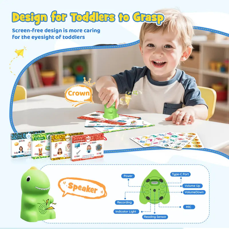 Roar & Learn Dinosaur Flash Cards – 148 Interactive Phonics Cards