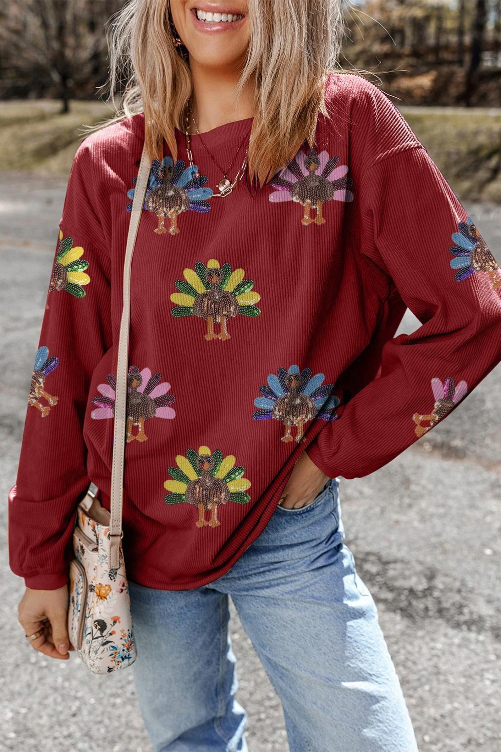 Oversized Thanksgiving Day Sweatshirt