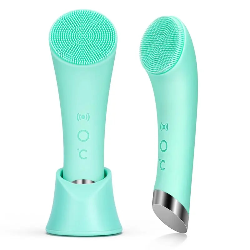 Vibrating Facial Cleansing Brush - Silicone Face Scrubber for Women & Men
