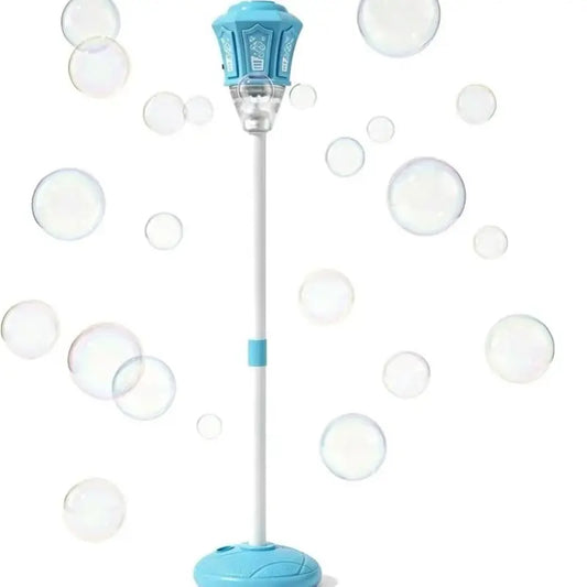 LED Street Lamp Bubble Machine – Rechargeable Tornado Blower with Remote