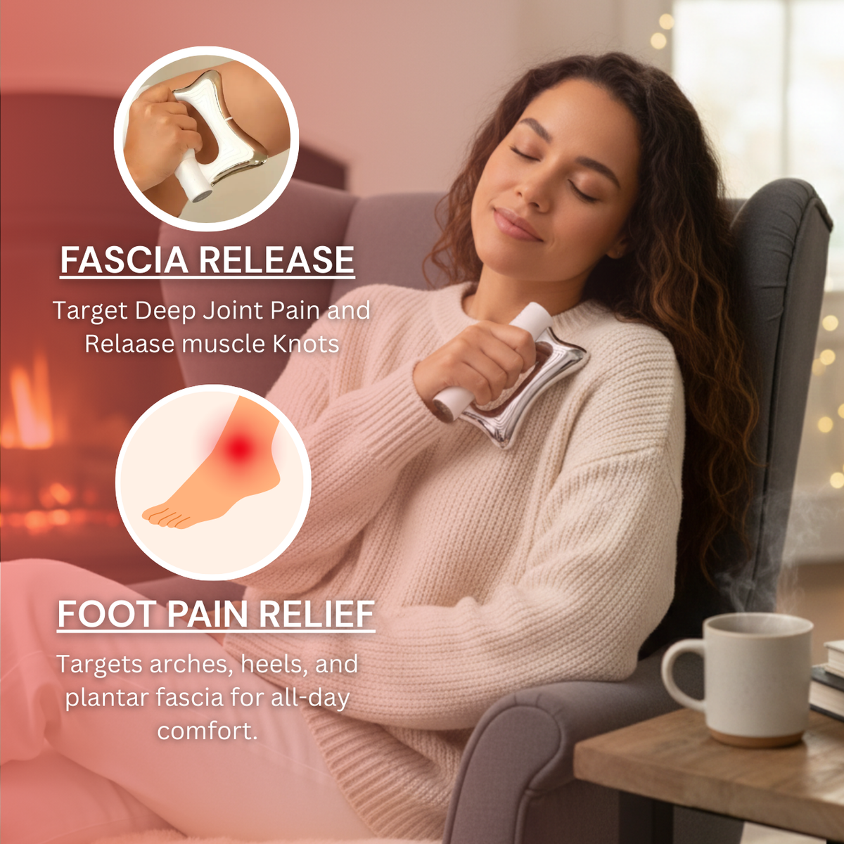 Glwria™ 3-in-1 Fascia Relief System - Heat · Vibration · EMS