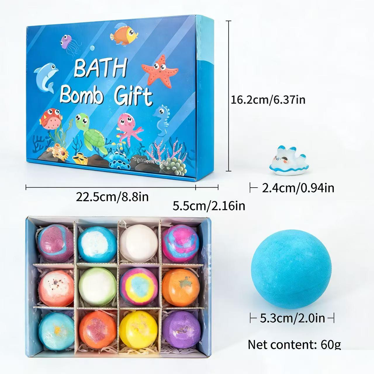 Kids Surprise Bath Bomb Gift Set – 12 Pack with Hidden Toys