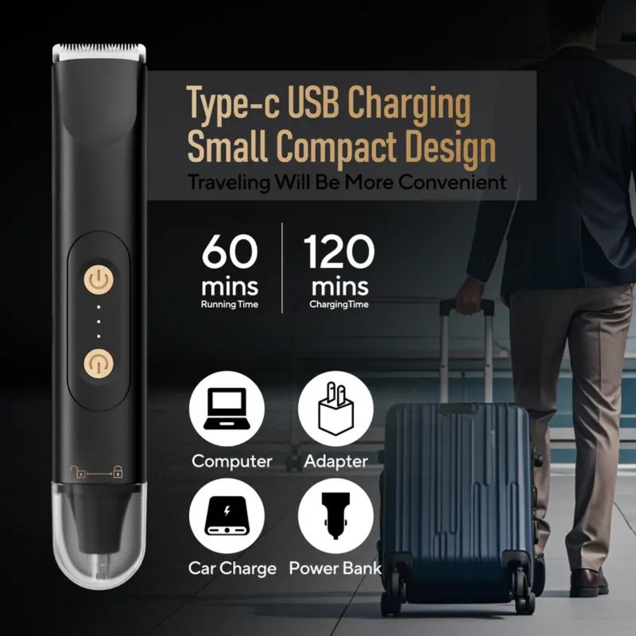Pain-Free 2-in-1 Intimate & Body Trimmer – Waterproof Ceramic Blades