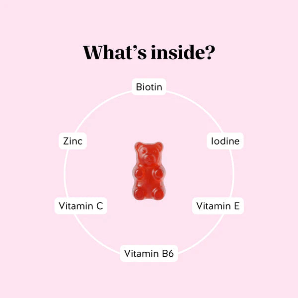5000mcg Biotin Gummies – Vegan Wild Berry Hair Vitamins