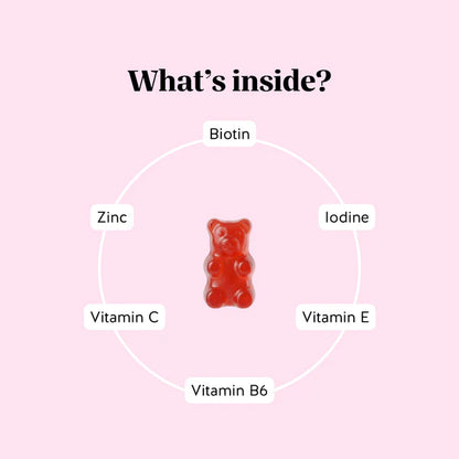 5000mcg Biotin Gummies – Vegan Wild Berry Hair Vitamins