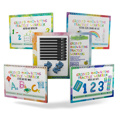 Reusable Preschool Workbooks – Grooved Learning Set with Magic Ink