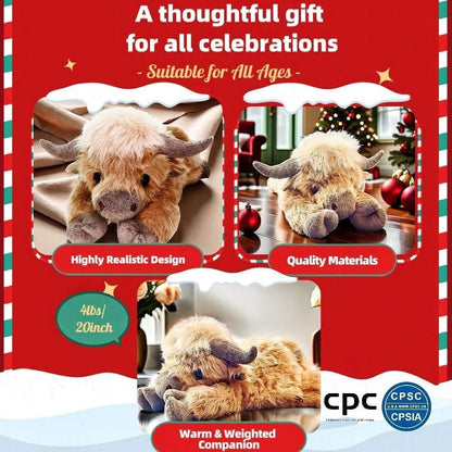 Cute Cartoon Highland Cow Plüschtier - Heiße Aktion 50% Rabatt 🔥