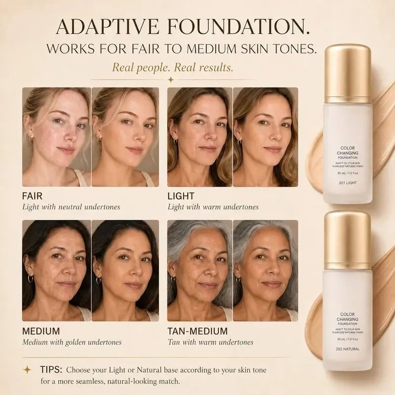 HERGLW Color Changing Skincare Foundation: Light & Hydrating