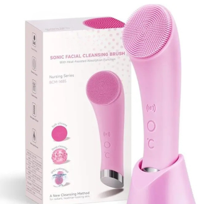 Vibrating Facial Cleansing Brush - Silicone Face Scrubber for Women & Men