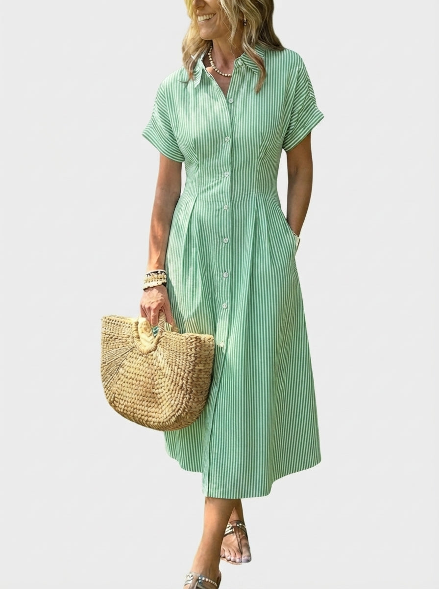 HERGLW The Breezy Stripe Midi Dress