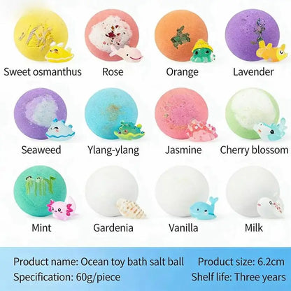Kids Surprise Bath Bomb Gift Set – 12 Pack with Hidden Toys