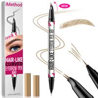 Haarähnlich gebogener Augenbrauenstift – 2-in-1 Microblading &amp; wasserfestes Finish