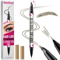 Haarähnlich gebogener Augenbrauenstift – 2-in-1 Microblading &amp; wasserfestes Finish