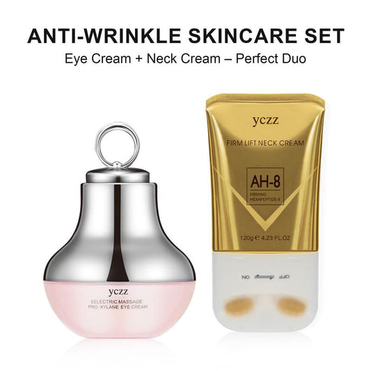 Anti-Falten-Pflegeset (Augencreme + Halscreme)