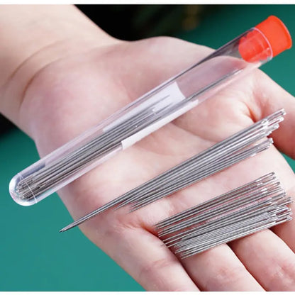 34PCS Big Eye Steel Needles Set
