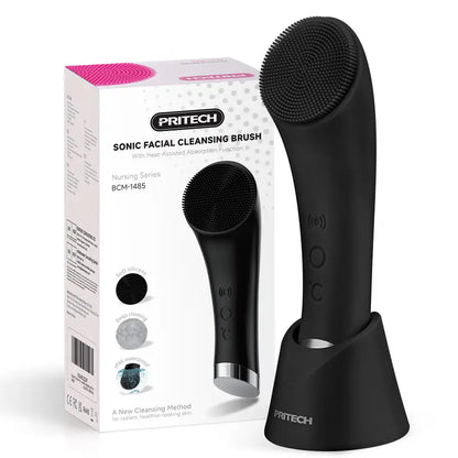 Vibrating Facial Cleansing Brush - Silicone Face Scrubber for Women & Men