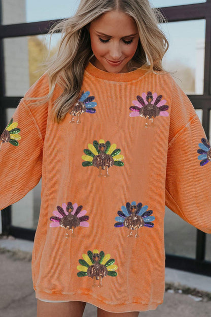 Oversized Thanksgiving Day Sweatshirt