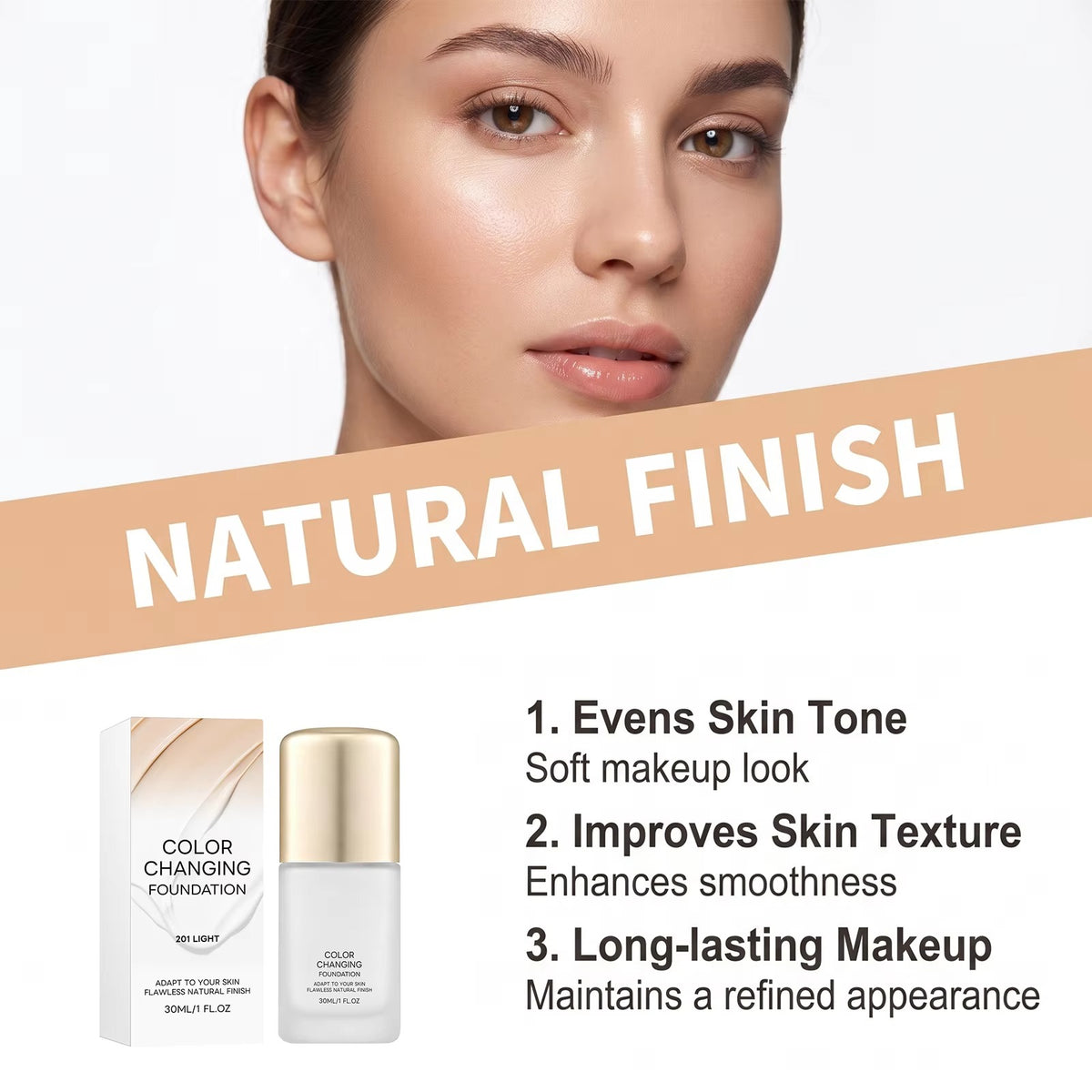 HERGLW Color Changing Skincare Foundation: Light & Hydrating
