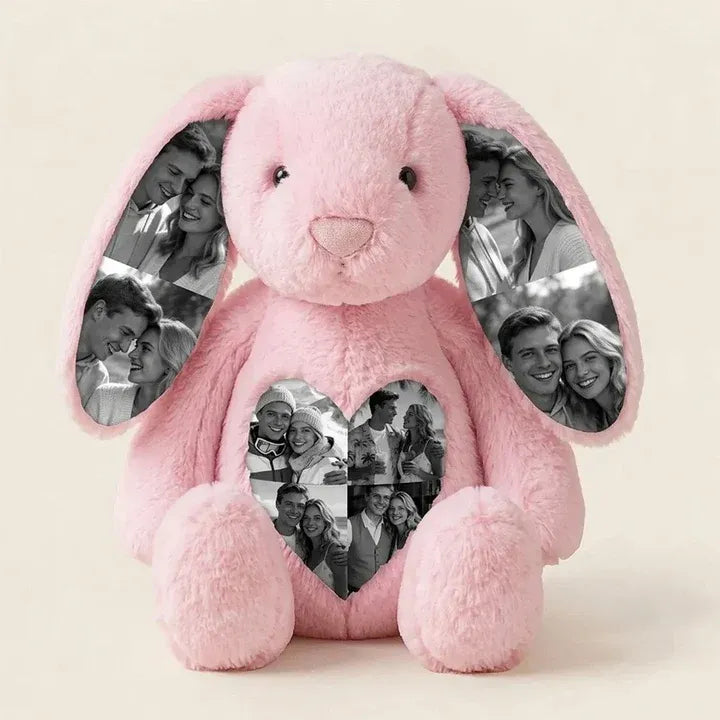 Personalized Bunny Photo Plushy: Soft Custom Keepsake