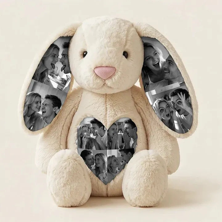 Personalized Bunny Photo Plushy: Soft Custom Keepsake