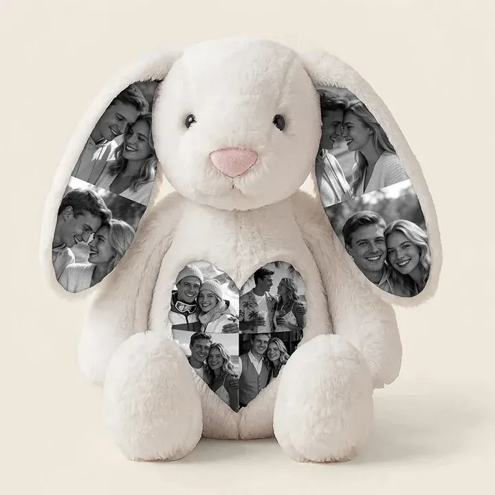 Personalized Bunny Photo Plushy: Soft Custom Keepsake